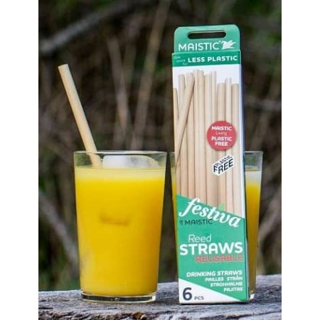 Pai din stuf pentru baut 20cm plastic free set 6 buc Maistic Pai din stuf pentru baut 20cm plastic free set 6 buc Maistic